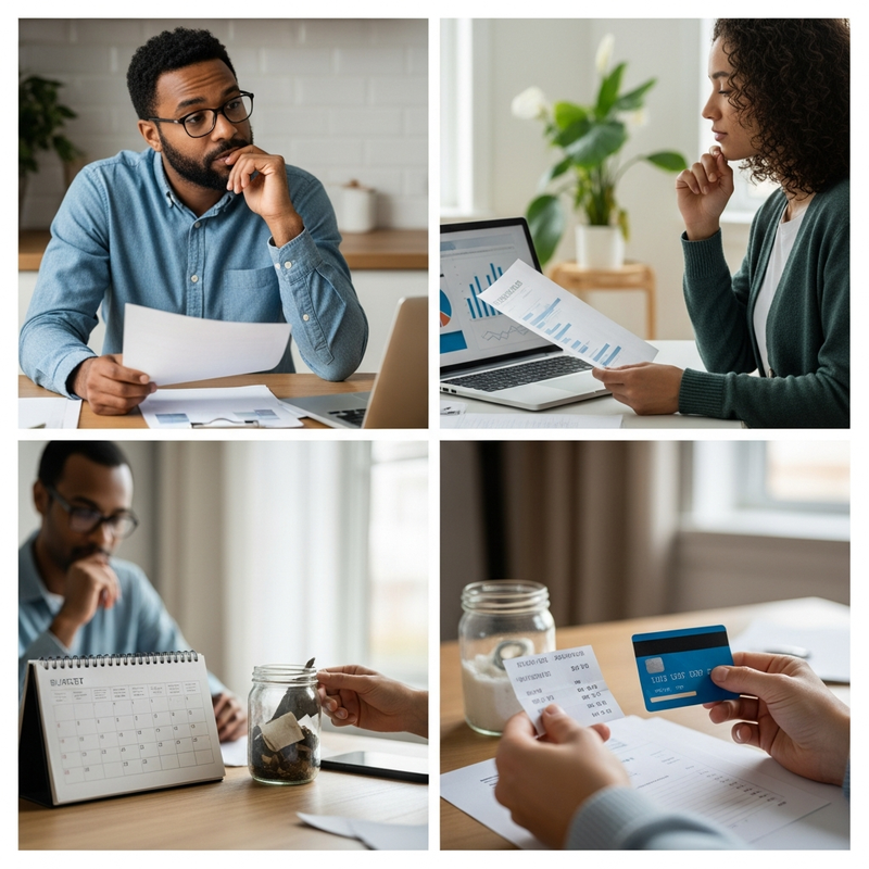 Person reviewing credit report on a laptop to improve auto loan eligibility.